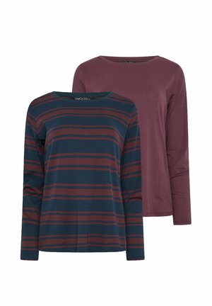 M&Co, WOMEN'S LONG SLEEVE TOPS 2 PACK - Camiseta de manga larga - burgundy