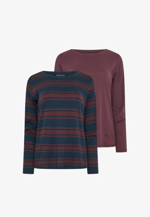 M&Co, WOMEN'S LONG SLEEVE TOPS 2 PACK - Langarmshirt - burgundy