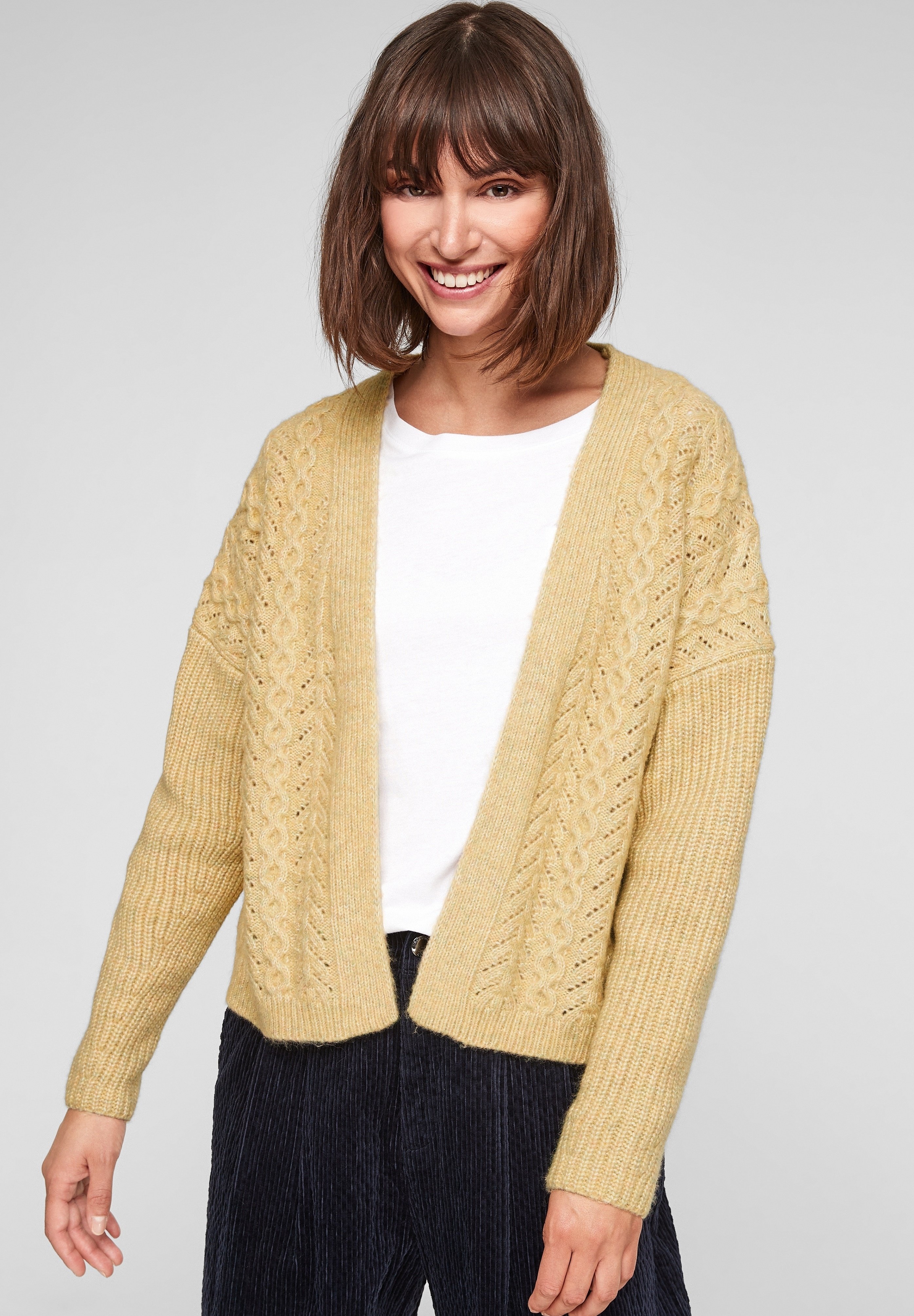 s.Oliver Cardigan - light yellow/yellow 