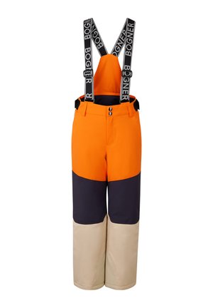 YUKI - Overtræksbukser - orange/navy-blau/beige