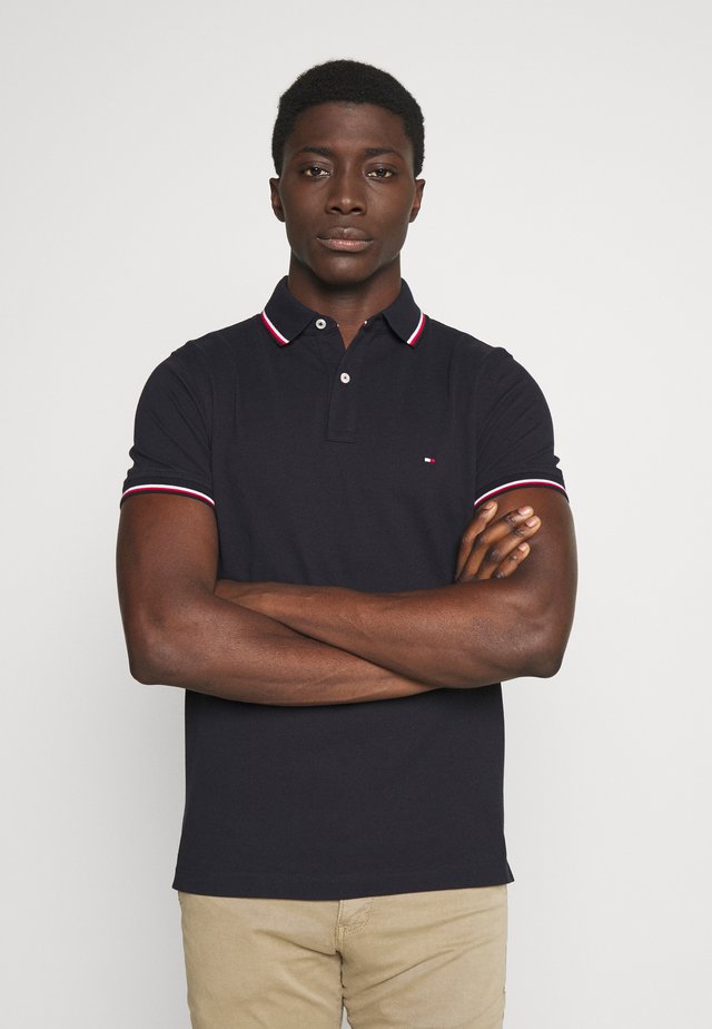 TIPPED SLIM FIT - Poloshirt - blue