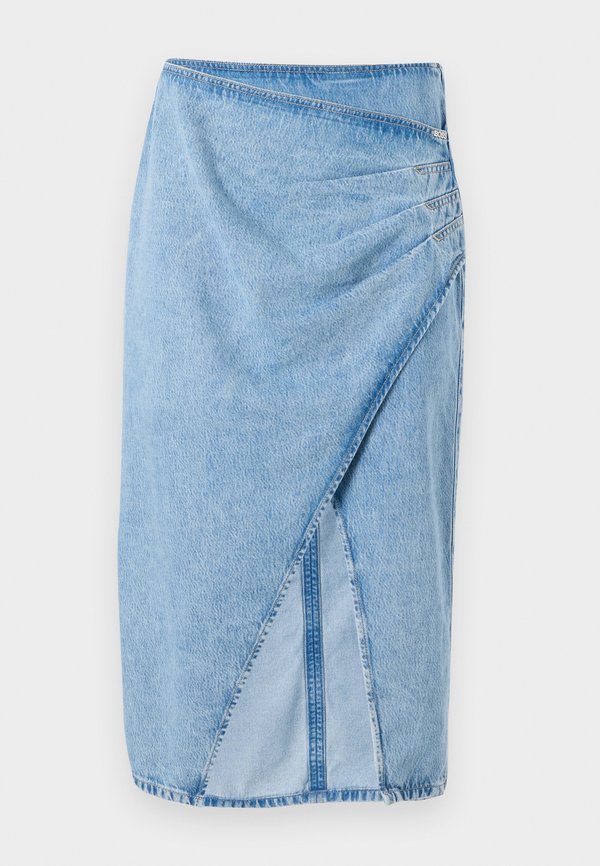 PLEATED SKIRT - Denim skirt4
