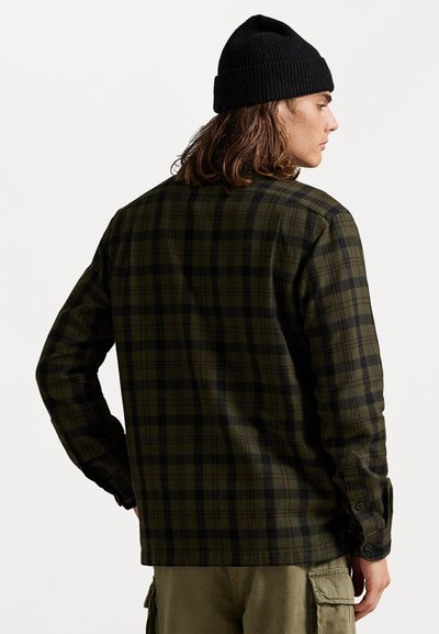 Polo Ralph Lauren CLASSIC FIT PLAID FLANNEL CAMP SHIRT - Krekls - olive/black