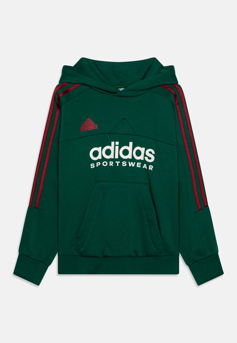 adidas Performance TIRO NATIONS PACK KIDS - Hoodie - dark green/collegiate burgundy/cloud white
