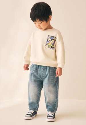 Next, REGULAR FIT - BACK PRINTED CREW SWEAT TOP . - Sweatshirt - ecru