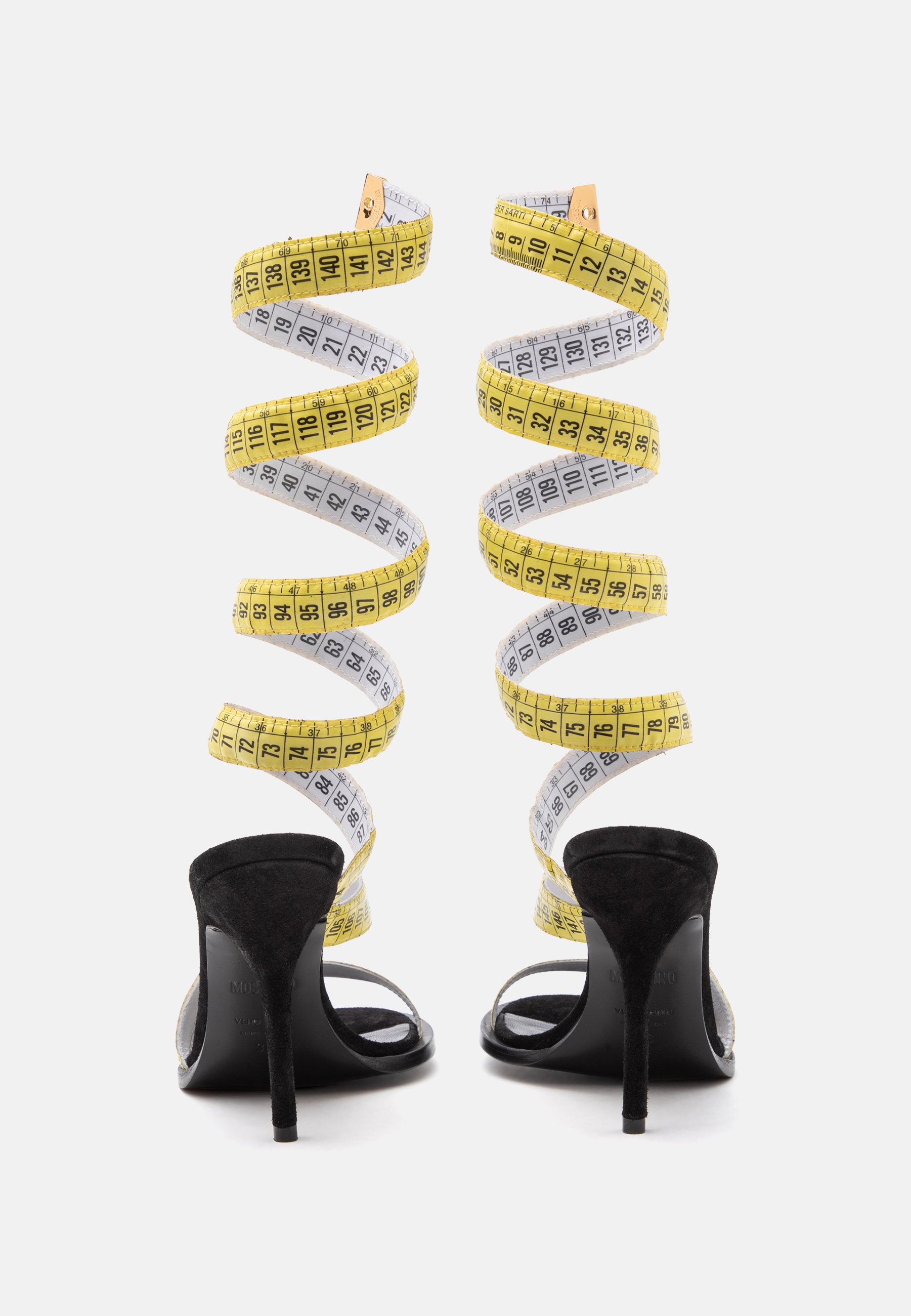 MOSCHINO DONNA - High heeled sandals - giallo/nero/black - Zalando