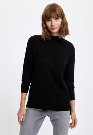REGULAR FIT - Long sleeved top - black