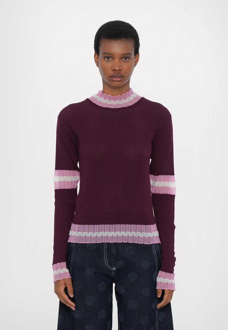 Henrik Vibskov AJOUR TURTLENECK - Neule - bordeaux ajour