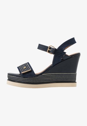 TOM TAILOR Sandalias de tacón - dark blue