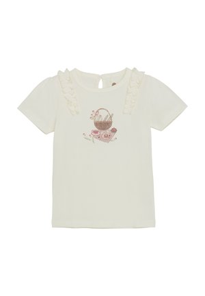 T-shirt print - egret