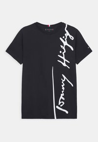 Tommy Hilfiger Cool Signature Tee T Shirt Print Black Schwarz Zalando De