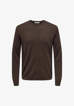 Only & Sons, ONSWYLER LIFE CREW - Pullover - coffee bean