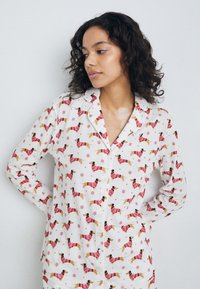 LASCANA XMAS PYJAMA SET - Pyjama - weiß gemustert