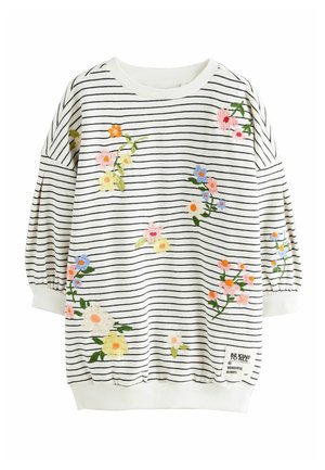 REGULAR FIT - Gebreide jurk - black white