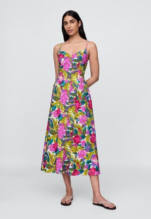 GAP V NECK SHIRRED MAXI - Φόρεμα ημέρας - multi coloured
