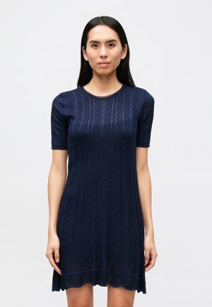 MINI DRESS - Svetríkové šaty - navy tones
