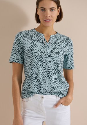 Cecil, T-SHIRT MIT SPLIT NECK UND PRINT - T-shirt imprimé - crystal mint