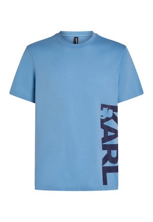 KARL LAGERFELD, VERTICAL LOGO BEACH - Maglia da nuoto - silver lake blue
