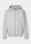 ESSENTIALS LOGO FRENCH FULL ZIP - Camisola com fecho - athletic grey
