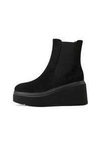 Queen Helena Botines con plataforma - nero microfibra