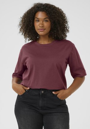 Kaffe Curve MINA - T-shirt basique - windsor wine