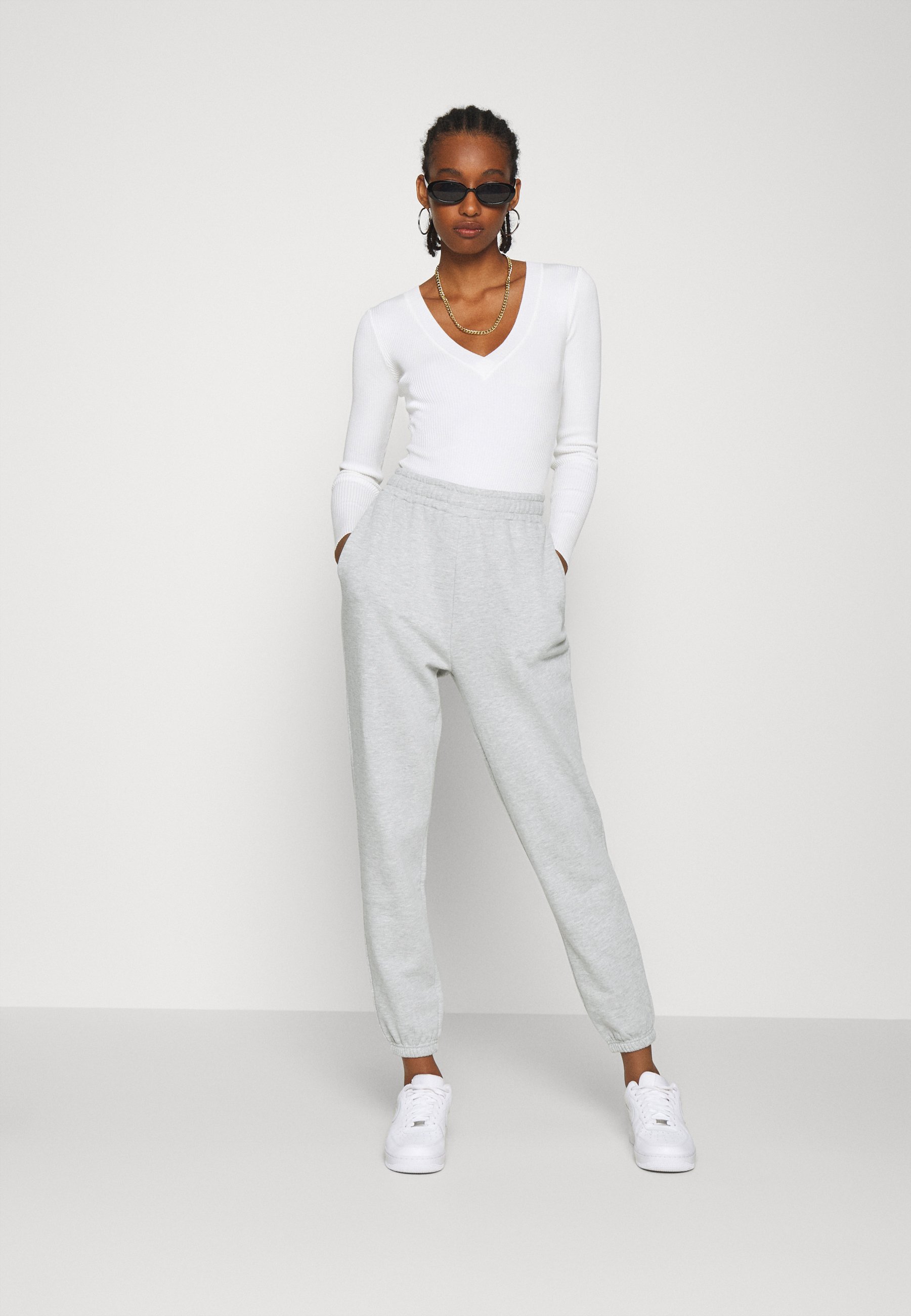 Even\u0026Odd Pantaloni sportivi - mottled light grey/grigio chiaro screziato -  Zalando.it
