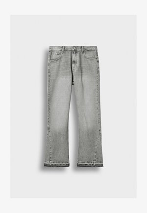 Burocs, TONY FLARED OPEN HEM - Flared jeans - ash fade grey