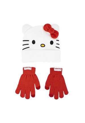 2-TEILIGES SET HELLO KITTY - Gloves - red