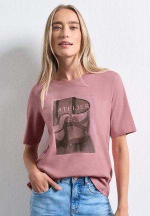 Street One, T-SHIRT MIT RUNDHALS UND FOTOPRINT - T-shirt imprimé - vintage blush