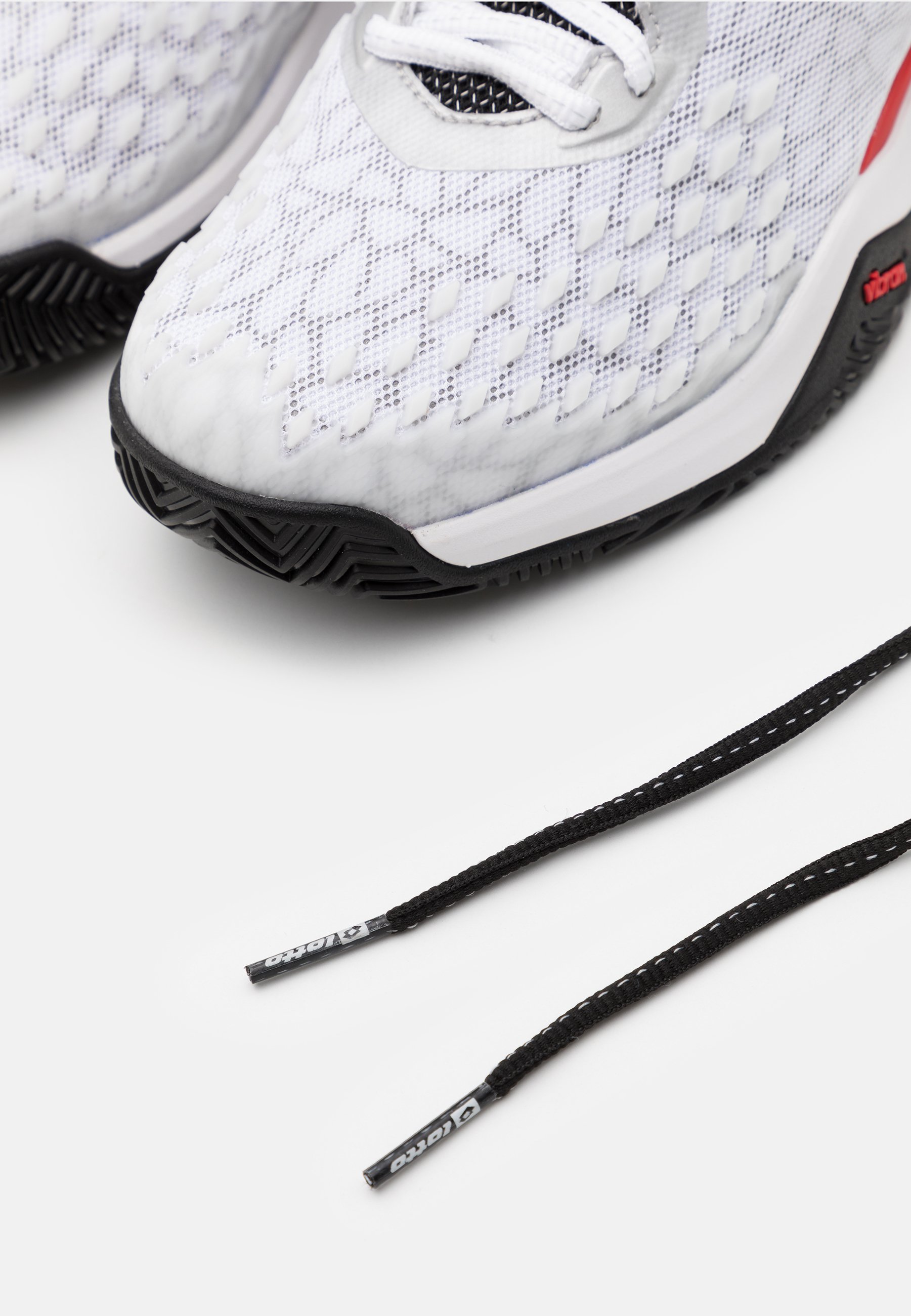 Lotto RAPTOR HYPERPULSE 100 CLY - Zapatillas de tenis para tierra batida -  all white/all black/flame red/blanco - Zalando.es