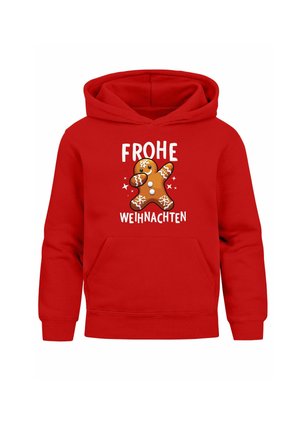 WEIHNACHTSMOTIVE LUSTIGE GESCHENKE OUTFIT - Hoodie - dabbing lebkuchen rot