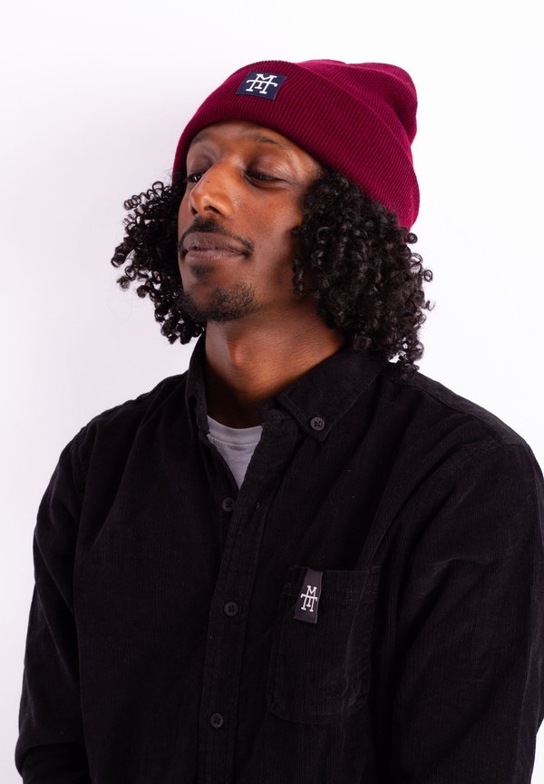 ROUGH BEANIE -MÜTZE – STRICKMÜTZE - Mütze - burgundy