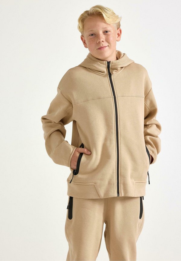 SPORTY - Sweatjacke - beige