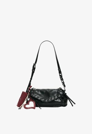 Desigual, SMALL EYELET BAG - Schoudertas - black