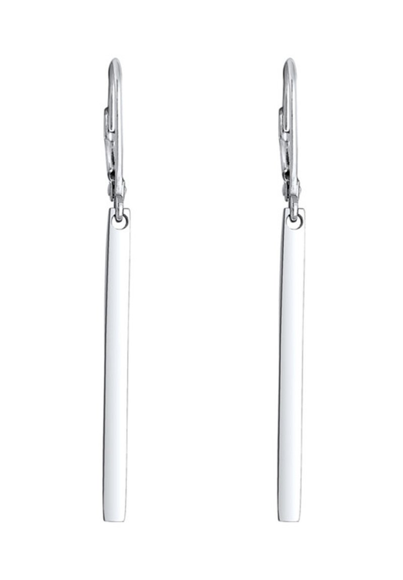 Elli Orecchini A Cerchio Geo Basic Con Sfere - Argento 925 Fatto A Mano, Look Moderno E Geometrico