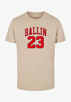 Mister Tee, BALLIN 23 - T-Shirt print - sand