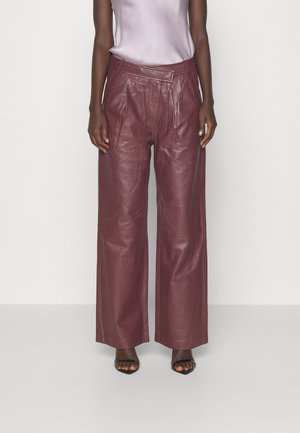 2nd Day PAX APPEAL - Pantalon en cuir - decadent chocolate