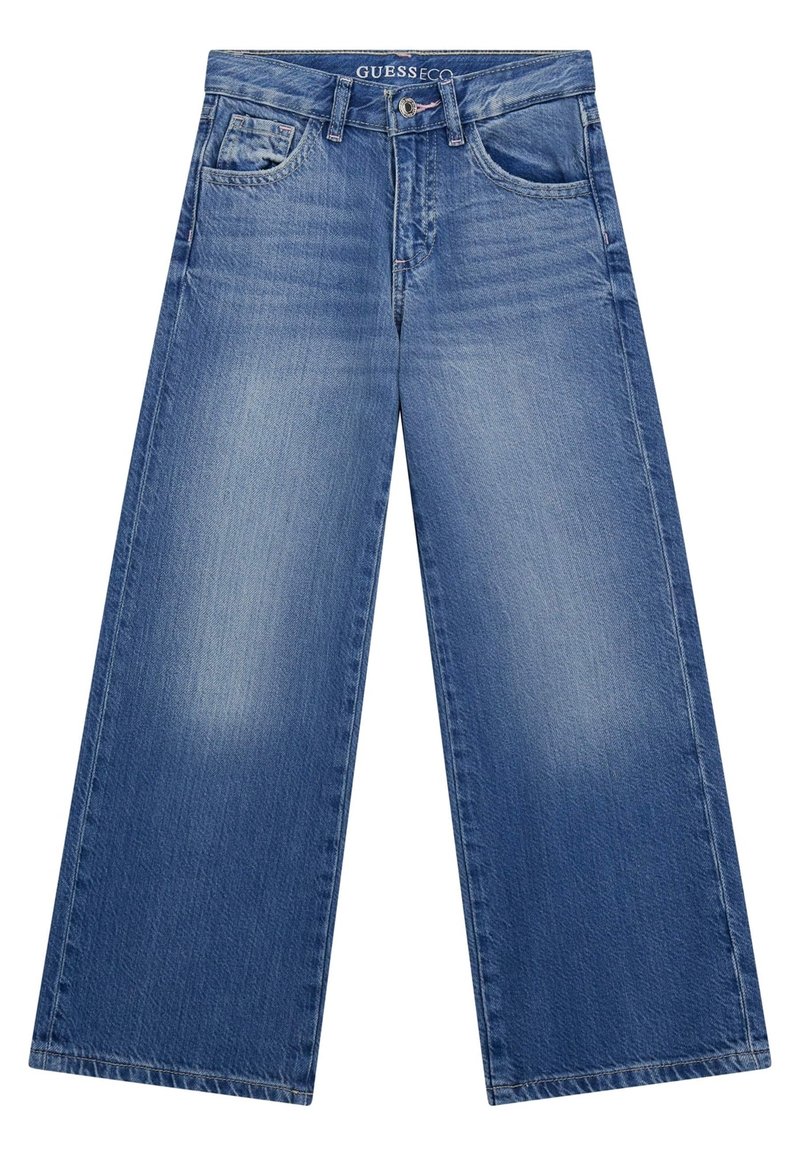 Guess HIGH WAIST WIDE LEG - Jeans a sigaretta - blau