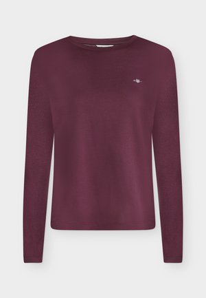 GANT, SHIELD - Pikkade varrukatega topp - darkened wine