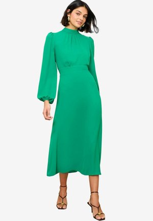 Friends Like These REGULAR FIT - HIGH NECK LONG SLEEVE MIDI WITH BOW DETAILING - Nappali ruha - green