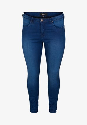 SUPER AMY WITH HIGH WAIST - Traperice uskog kroja - blue denim