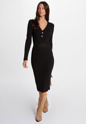FITTED MIDI - Robe fourreau - noir
