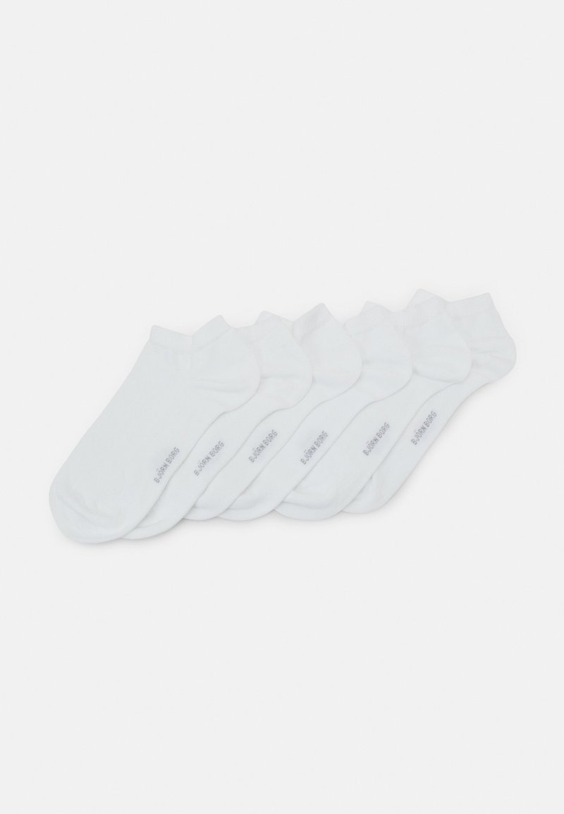 Björn Borg ESSENTIAL SOLID 6 PACK - Zoknik - white