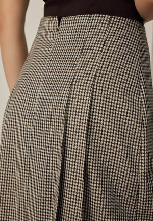 Next, REGULAR FIT - DOGTOOTH MIDI KILT - Gonna a campana - neutral