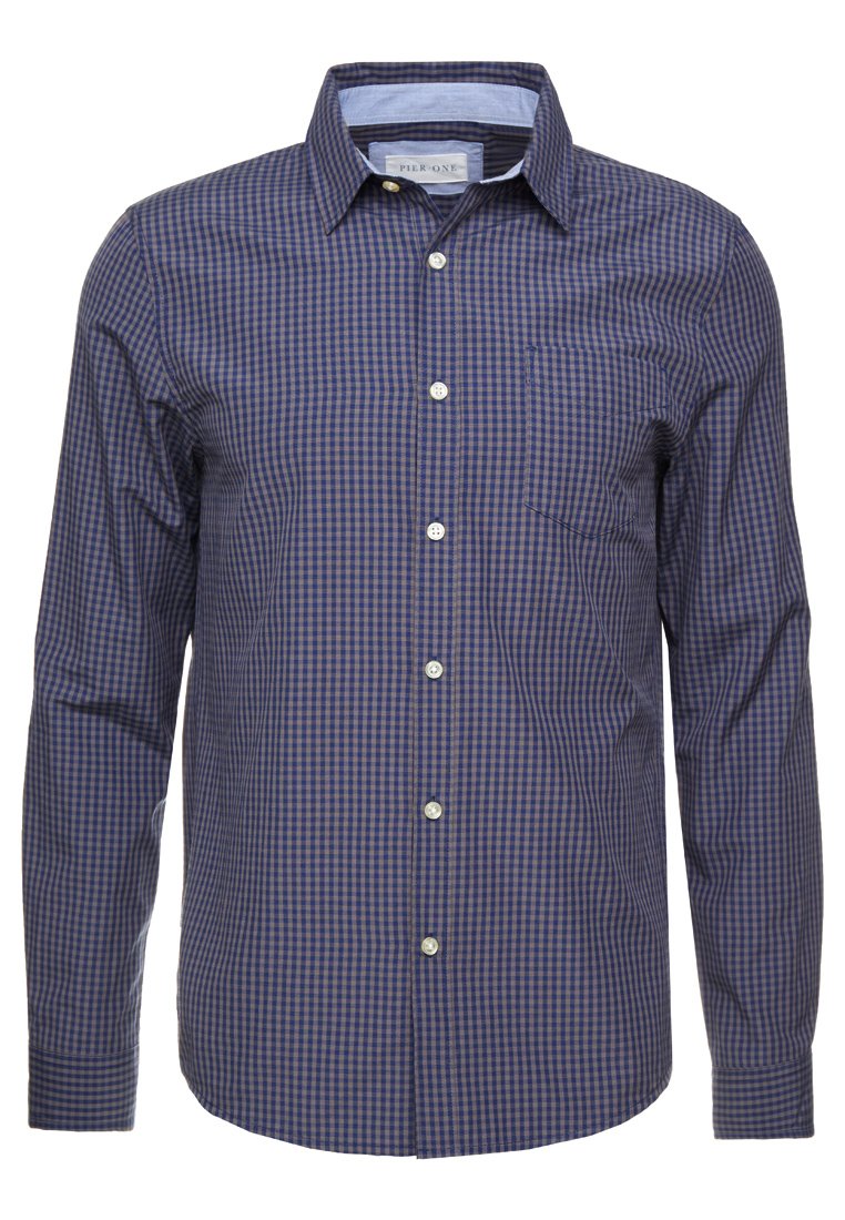 Pier One Skjorte dark blue Zalando.no Pier One Skjorte dark bluebordeaux Zalando.no
