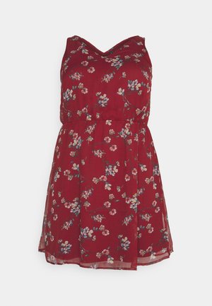 Vero Moda Curve VMWONDA SINGLET SHORT DRESS - Robe de jour - tibetan red/eliza