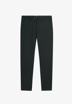 Massimo Dutti, SLIM FIT PANTS - Chino - mottled dark blue