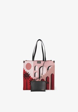 My Best Bag, VENUS - HAND BAG - Bolso shopping - antique/pink/burgundy with print