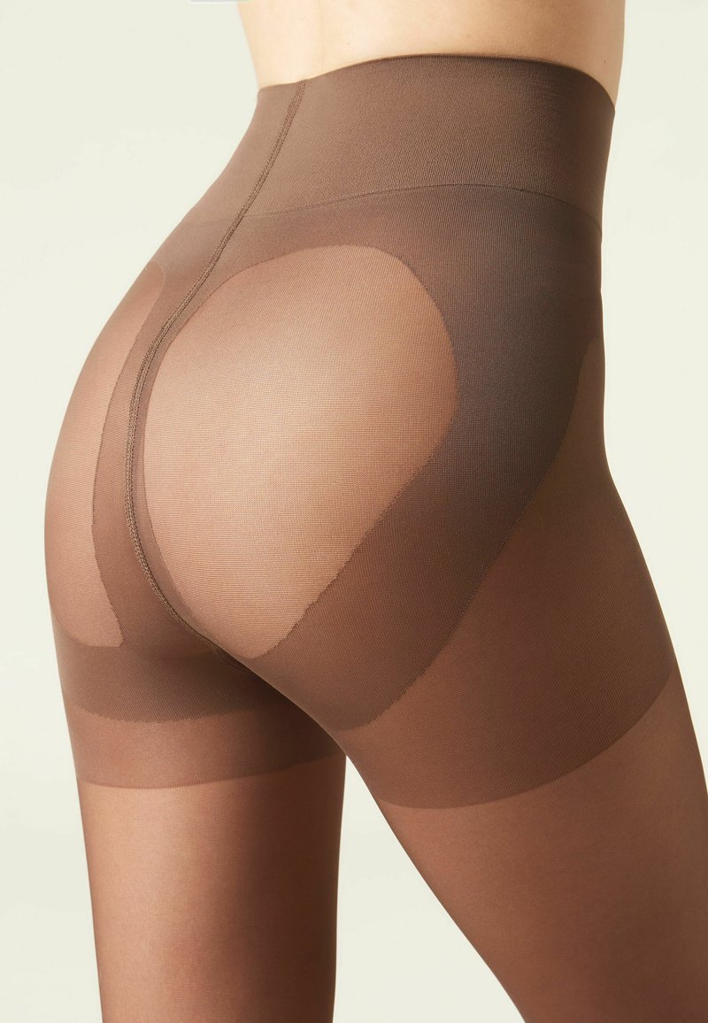 Collant Fantaisie Trasparenze Bi-matière + Transparent – Taille 3/4 – Noir Biscotto