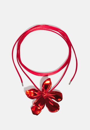 FLORAL LACET - Necklace - red